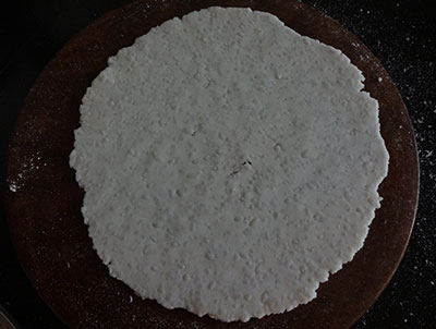 kneading the dough for akki rotti or rice roti using leftover rice
