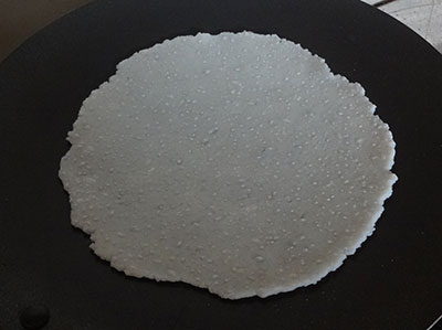 rolled akki rotti or rice roti using leftover rice on hot pan