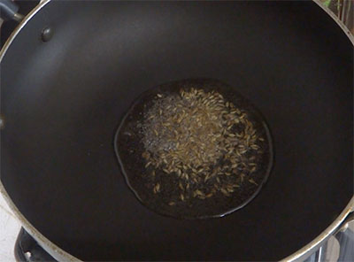 mustard and cumin seeds for Aloo fry or potato stir fry