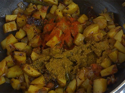 spice powders for Aloo fry or potato stir fry