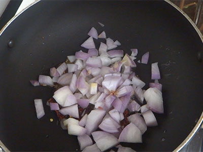 onion for Aloo fry or potato stir fry