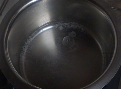 boiling water for aloo rava fingers or potato sooji snacks