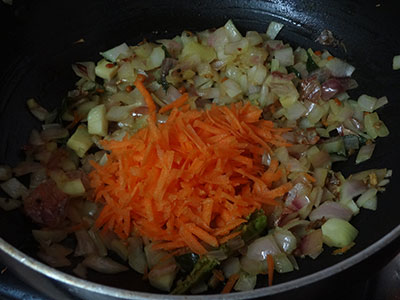 carrot for potato sagu or aloo sagu