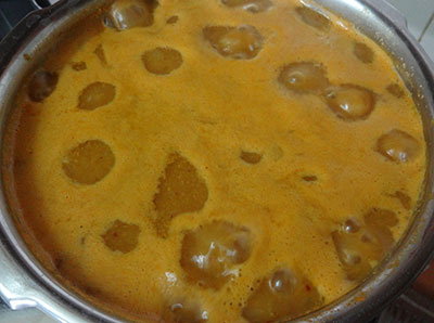 boiling potato onion sambar