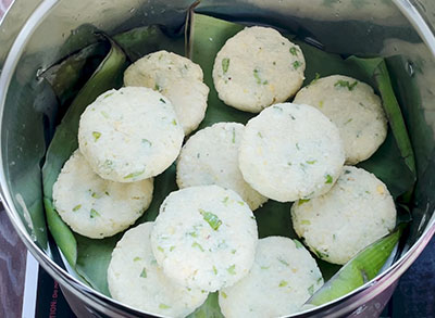 preparing dumplings for avalakki habe kadubu or poha dal breakfast