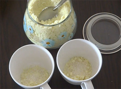 preparing badam milk  using badam powder