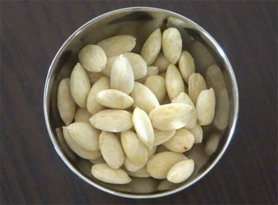 peeled almonds for badam milk powder recipe