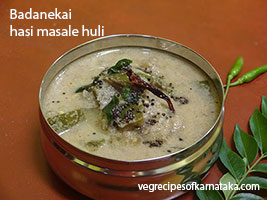 brinjal raw masala sambar recipe