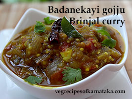 badanekayi gojju, brinjal curry