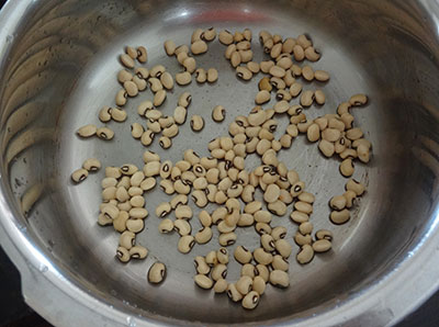 black eyed beans for basale sambar or huli or koddel