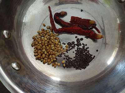 spices for basale sambar or huli or koddel