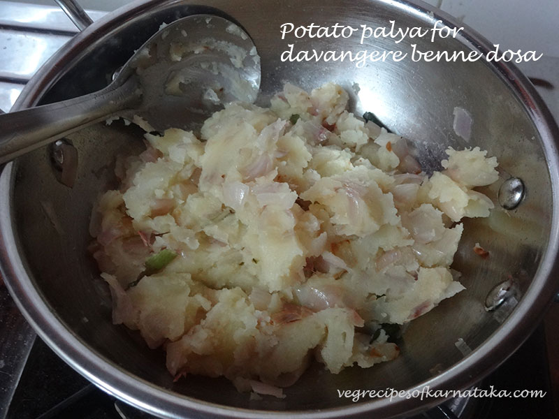 Potato palya for davangere benne dosa