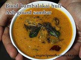 kumbalakai huli or ash gourd sambar recipe