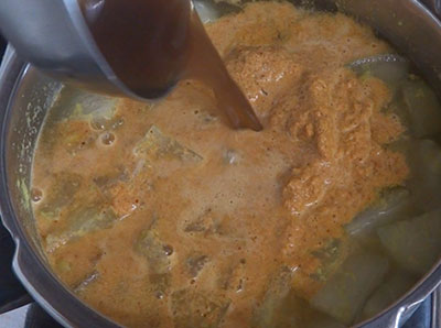 ground masala for kumbalakai huli or ash gourd sambar