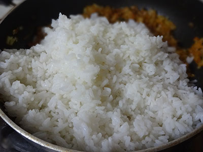 cooked rice for cabbage rice or kosu ricebath