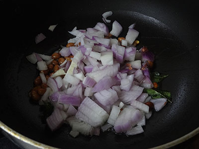 onion for capsicum rice or capsicum bath