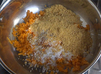jaggery for wheat flour carrot holige or carrot obbattu
