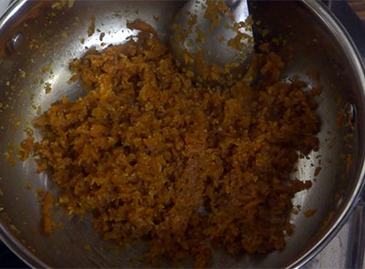 coconut and jaggery for wheat flour carrot holige or carrot obbattu