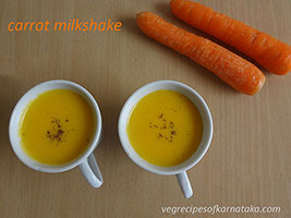 carrot juice or milkshake recipe