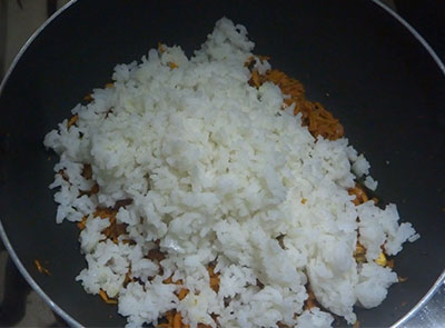 cooked rice for carrot rice recipe
