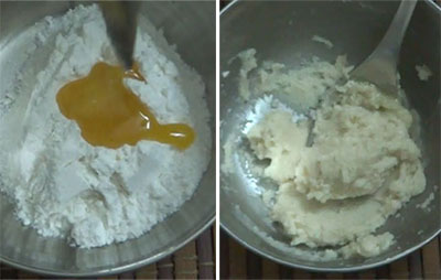 flour and ghee paste for chiroti