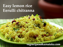 chitranna recipe, lemon rice