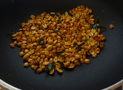 mixing peanuts for congress kadlekai or kadle beeja