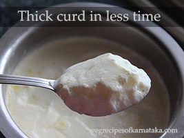 thick curd in 1 hour recipe
