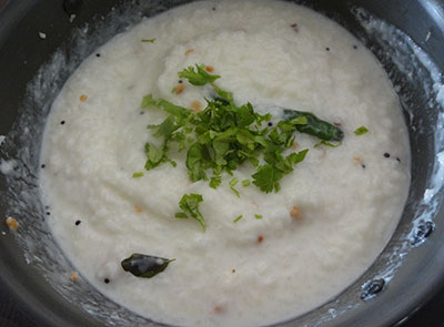 coriander leaves for mosaranna or curd rice