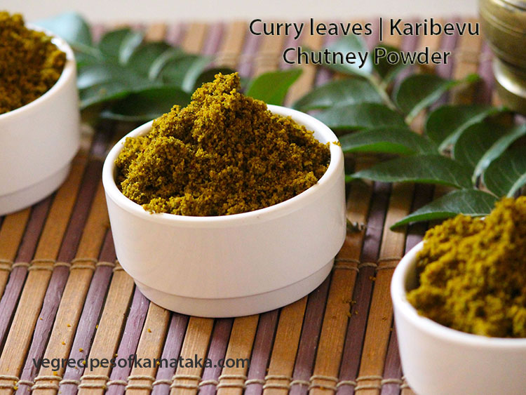 karibevu chutney pudi or curry leaves chutney powder