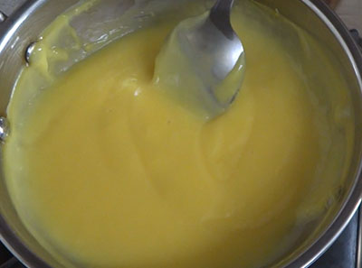 boiling milk for custard powder pudding recipe