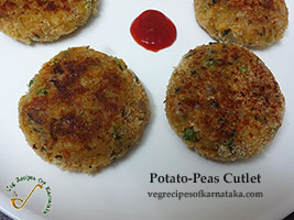 cutlet or potato peas cutlet recipe
