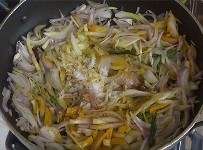 salt for eerulli palya or onion stir fry