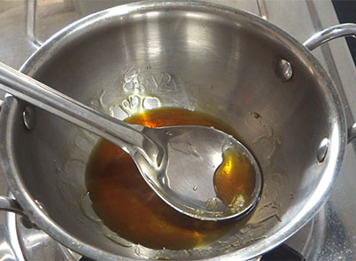melting sugar for ellu chikki or til papdi recipe