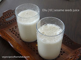 ellu or sesame seeds juice