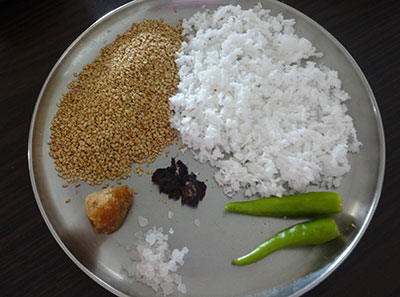 ingredients for ellu pajji or ellu chutney