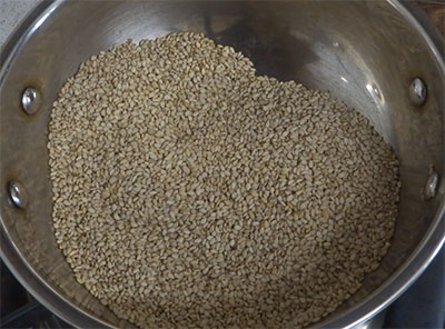 ground nuts for ellunde or sesame seeds ladoo