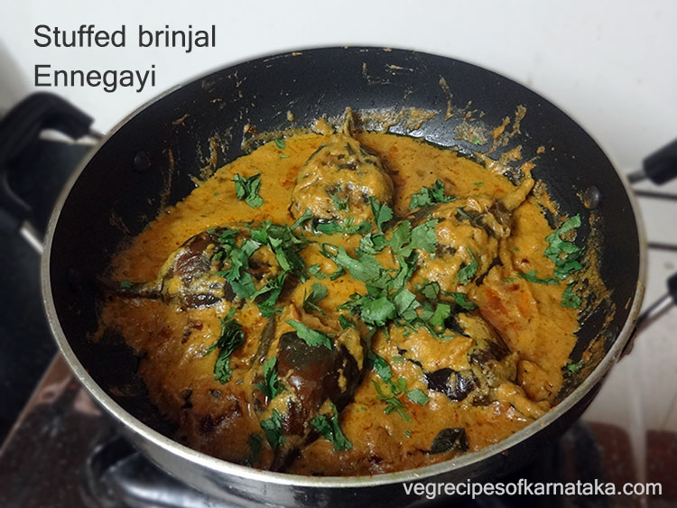 Ennegayi recipe or thumbida badanekayi