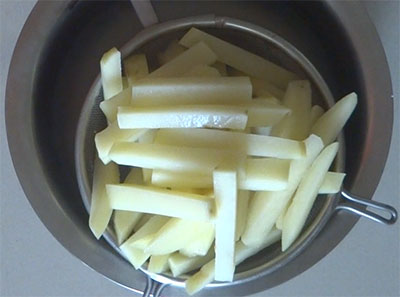 drain the water for french fries or finger chips