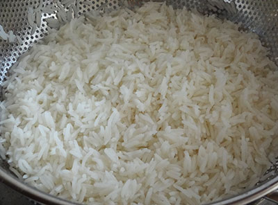 cooked rice for veg fried rice