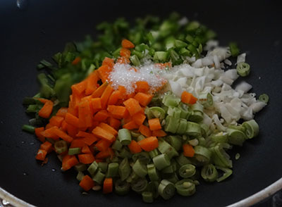 vegetables for veg fried rice