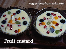 fruit custard or fruit salad recipe