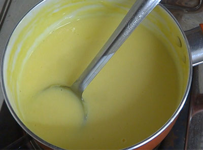 boiling milk forg fruit custard or fruit salad recipe