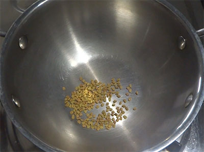 fenugreek seeds for garlic pickle or bellulli uppinakayi