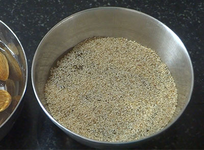 crushed ingredients for gasagase haalu or poppy seeds milk