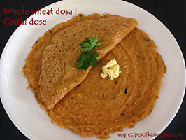 godhi dose or whole wheat dosa recipe