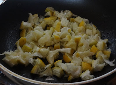 chopped citron for heralekai gojju huli