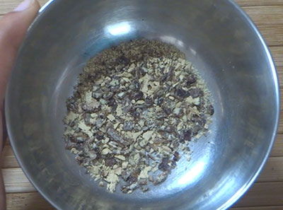 crushed ingredients for golden milk or turmeric milk recipe
