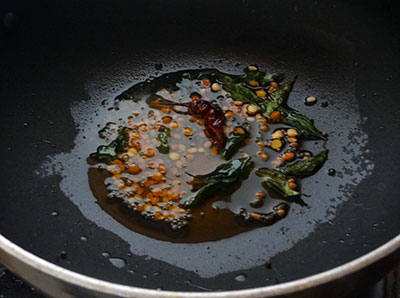 tempering for gorikai palya or cluster beans stir fry