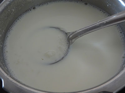 milk for halu payasa or rice kheer